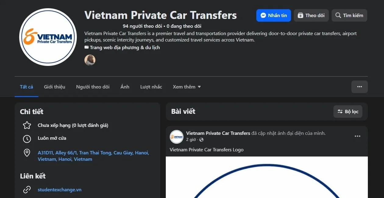 Fanpage Vietnam Private Car Transfer