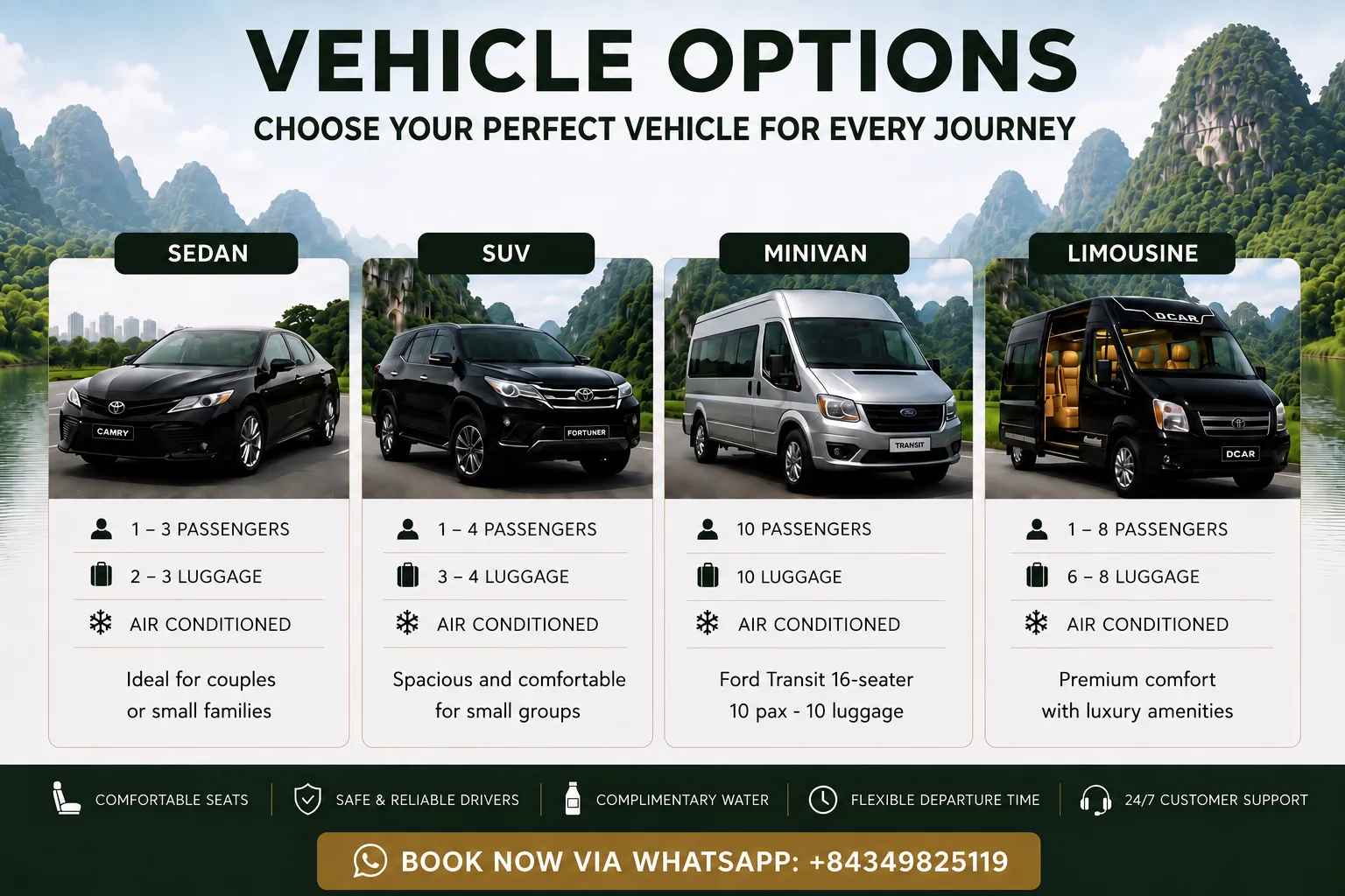 Vehicle Options - Student Exchange